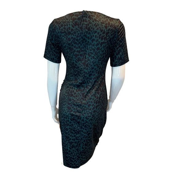 Elie Tahari Raveena Sheath Dress Green Black Size 4 Sleeveless Workwear Cocktail - Picture 3 of 7